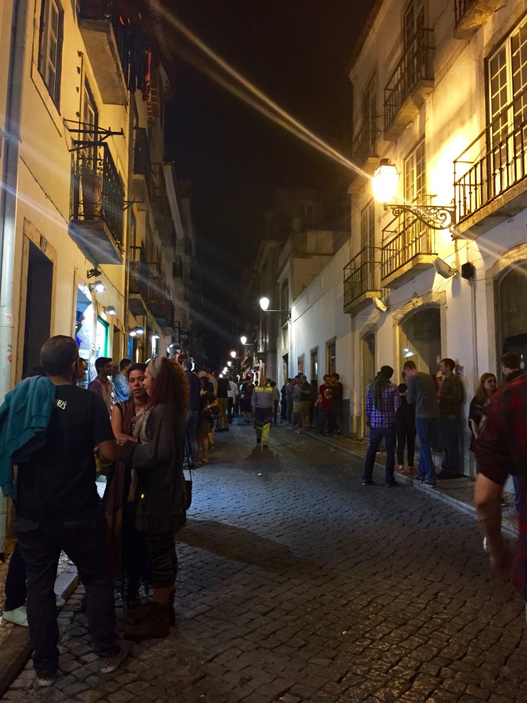 Bairro Alto around midnight. Lisbon