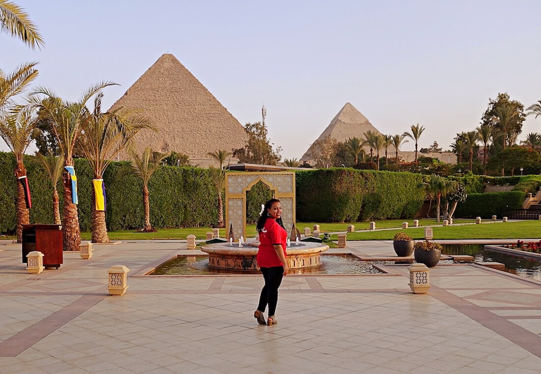 Me at the Mena House Hotel in Giza - The Ultimate Guide to Visiting the Pyramids of Giza in Egypt