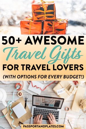 Looking for a gift for your favorite traveler? Look no further! With this giant list of travel gifts for travelers, you'll have plenty of unique options no matter what your budget! CLICK to see what's on the list! | https://passportandplates.com