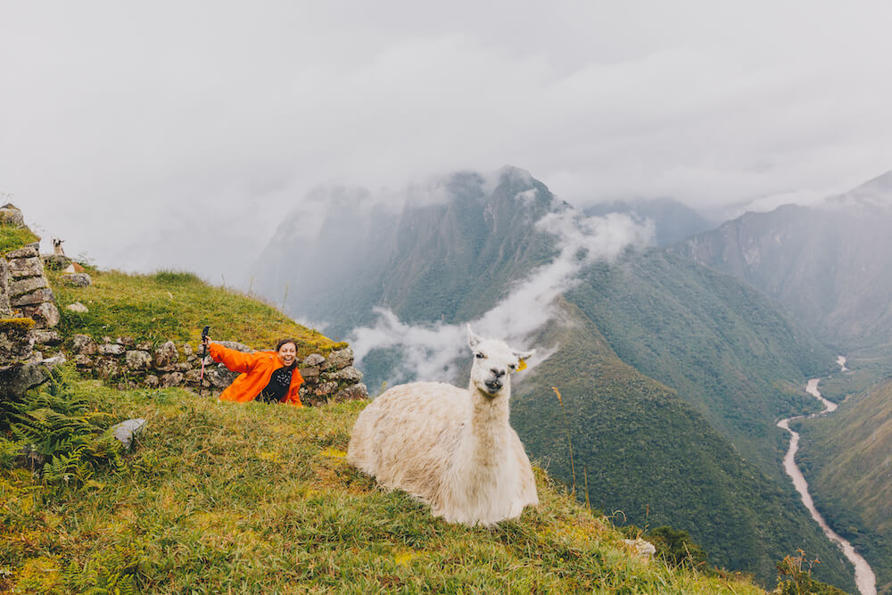 Slight drizzle on The Inca Trail - happy to have my raincoat handy!| Inca Trail Packing List | Machu Picchu Packing List | What to Pack for Machu Picchu | What to Pack for The Inca Trail