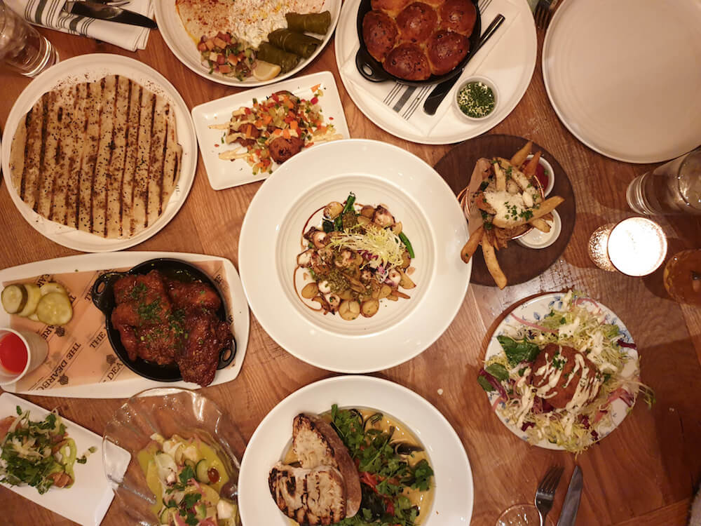 A collection of appetizers and small plates at Dearborn Restaurant in Chicago